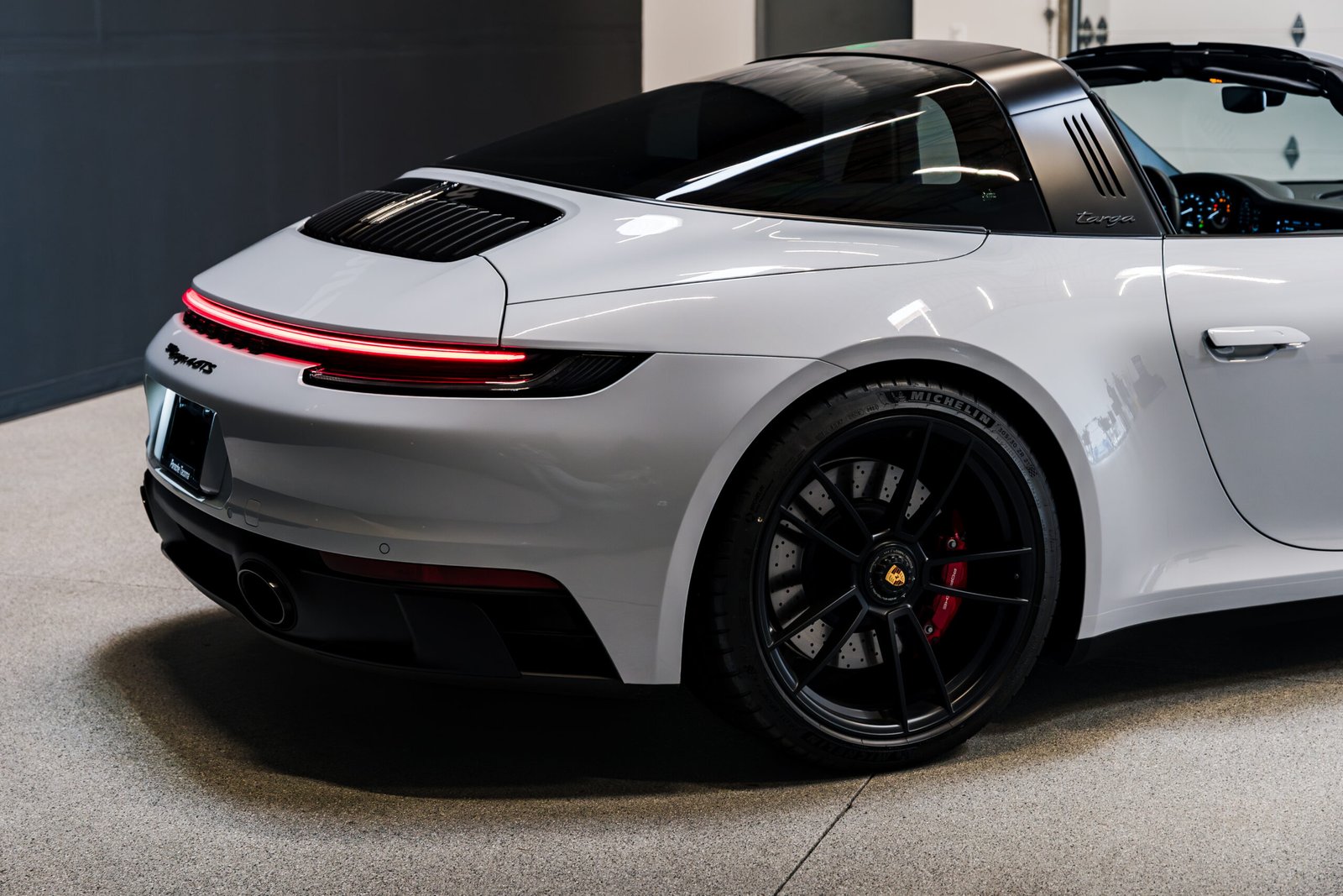 Porsche 911 Targa 4 GTS rear detail and badge
