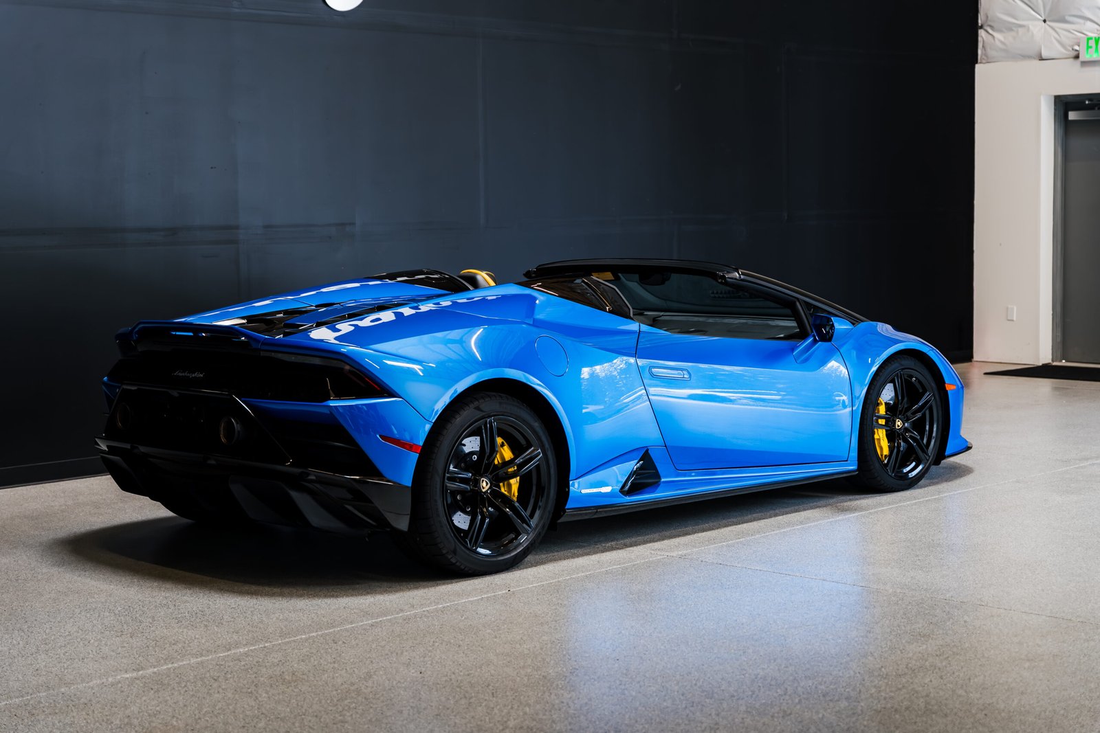 Lamborghini Huracán EVO Spyder with yellow interior
