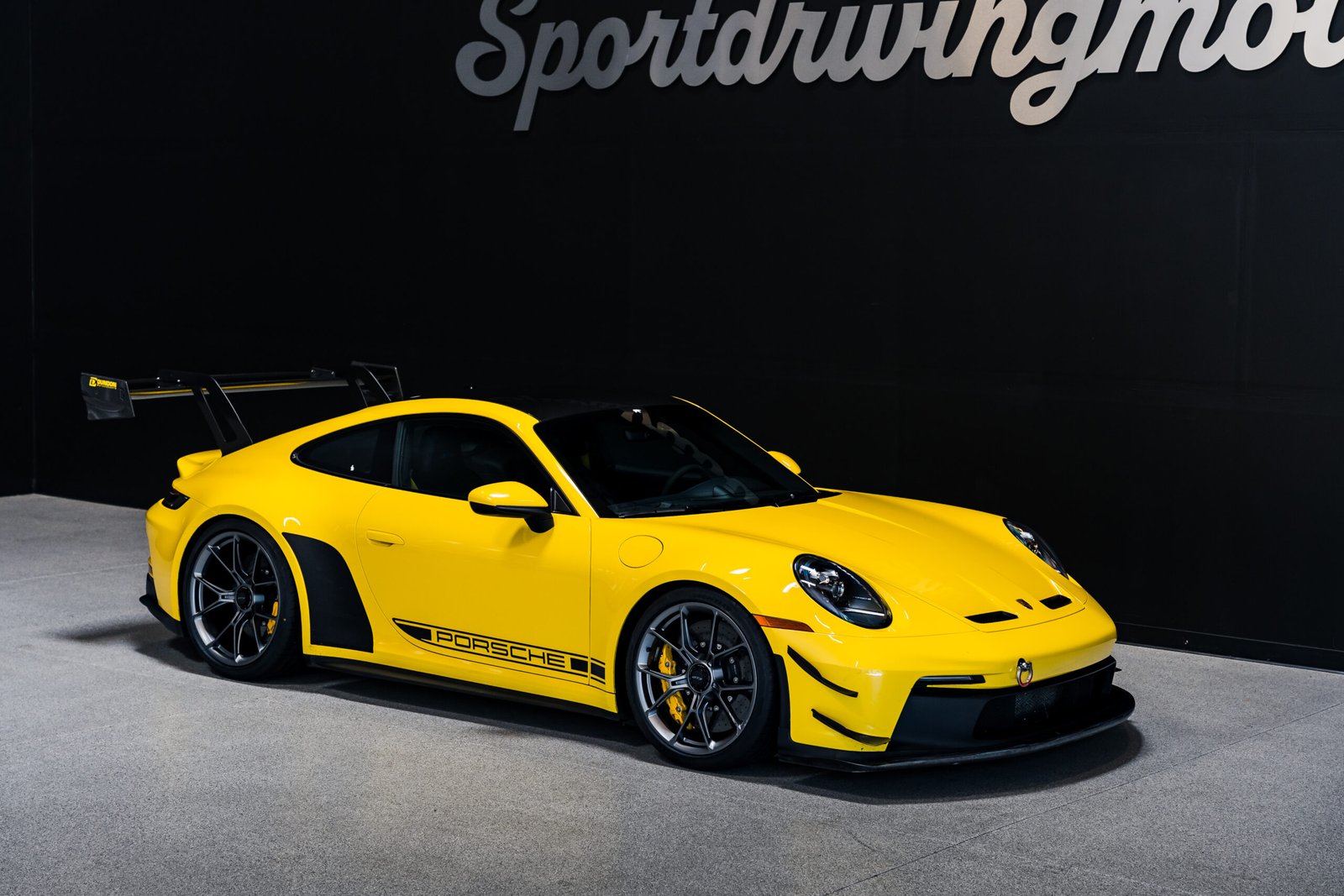 Yellow Porsche 992 GT3 rental in Seattle from Sport Driving Motors