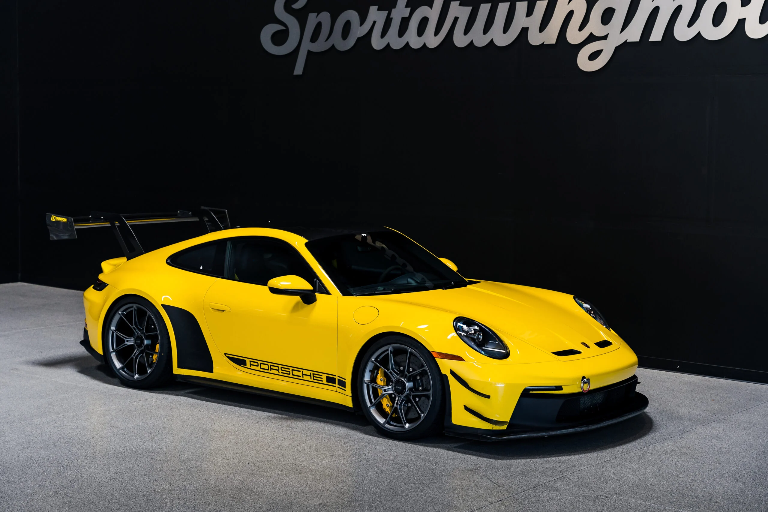 Yellow Porsche 992 GT3 rental in Seattle from Sport Driving Motors